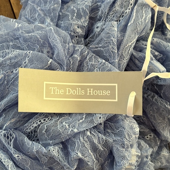 The Dolls House Madonna Top w/ Blue Cornflower Lace NWT - Picture 8 of 8